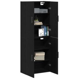 Berkfield Home Cabinets 2 pcs Black Oak 69, 5x34x180 cm Engineered Wood - Size: 5 x 34 x 180 cm - thumbnail 3