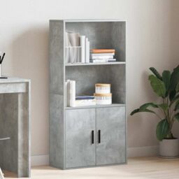 Berkfield Home Bookcase Concrete Grey 60x24x120 cm Engineered Wood - Size: 60 x 24 x 120 cm - thumbnail 3