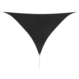 Berkfield Home Sunshade Sail Oxford Fabric Triangular 5x5x5 m Anthracite in Black - thumbnail 1