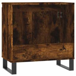 Berkfield Home Bathroom Cabinet Smoked Oak 58x33x60 cm Engineered Wood in Brown - Size: 58 x 33 x 60 cm - thumbnail 7