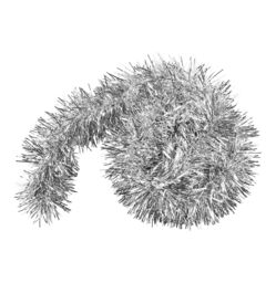 Shatchi 1.8m Luxury Deluxe Chunky Christmas Tinsel Garland Xmas Tree Decorations in Silver