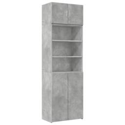 Berkfield Home Storage Cabinet Concrete Grey 70x42.5x225 cm Engineered Wood - thumbnail 3