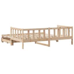 Berkfield Home Daybed with Trundle & Drawers without Mattress 80x200 cm in Light Tan - thumbnail 7
