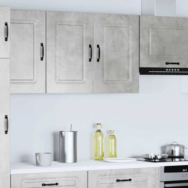 Berkfield Home Kitchen Wall Cabinet Kalmar Concrete Grey Engineered Wood - image 1