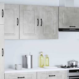 Berkfield Home Kitchen Wall Cabinet Kalmar Concrete Grey Engineered Wood - thumbnail 1