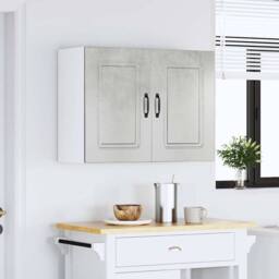 Berkfield Home Kitchen Wall Cabinet Kalmar Concrete Grey Engineered Wood - thumbnail 3
