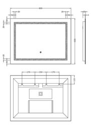 Balterley Rectangular Landscape LED Mirror with Demister, 800x500mm - Chrome in Silver - thumbnail 7