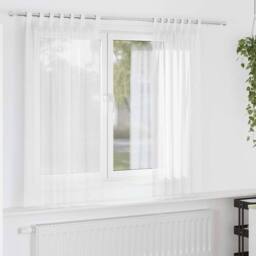 Berkfield Home Voile Curtains with Loops 2 pcs White 140x175 cm - thumbnail 2