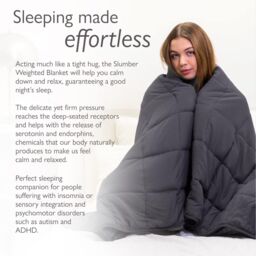 Allure Bath Fashions Slumber Weighted Blanket for Sleep, Stress, & Anxiety - 4KG in Charcoal - Size: Small - thumbnail 3