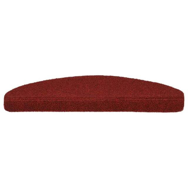 Berkfield Home Self-adhesive Stair Mats 5 pcs Red 65x21x4 cm Needle Punch - Size: Medium - image 1