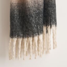Allure Bath Fashions Ombre Faux Mohair Throw - Soft Fringed Blanket 130 x 170cm in Grey - Size: 130 cm x 170 cm - thumbnail 5