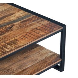 Jaipur Furniture Ltd Frais Range Coffee Table - Mango Wood - L50 x W100 x H40 cm - PP Sawn Finish - Assembly Required in Brown - thumbnail 4