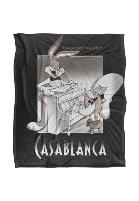 Warner Brothers Looney Tunes Officially Licensed Silky Touch Super Soft Throw Blanket 152 x 127 cm in White - image 1