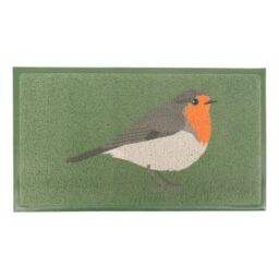 Artsy Mats Robin Indoor Outdoor Doormat in Green - Size: 90 cm x 60 cm - thumbnail 2