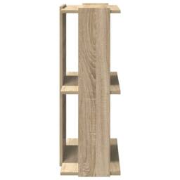 Berkfield Home Bookcase 3-Tier Sonoma Oak 60x30x80 cm Engineered Wood in Brown - Size: 60 x 30 x 80 cm - thumbnail 5