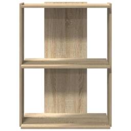 Berkfield Home Bookcase 3-Tier Sonoma Oak 60x30x80 cm Engineered Wood in Brown - Size: 60 x 30 x 80 cm - thumbnail 4