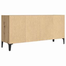 Berkfield Home TV Stand Artisan Oak Engineered wood, Metal Medium TV Stand in Brown - thumbnail 7