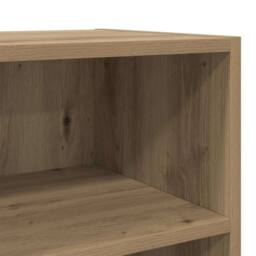Berkfield Home TV Stand Artisan Oak Engineered wood, Metal Medium TV Stand in Brown - thumbnail 8