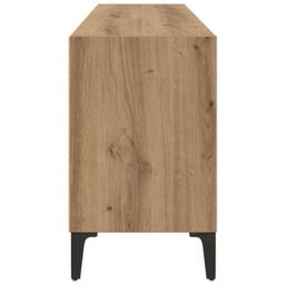 Berkfield Home TV Stand Artisan Oak Engineered wood, Metal Medium TV Stand in Brown - thumbnail 6