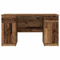 Berkfield Home Traditional Desk Old Wood 140x49x76 cm Engineered Wood in Brown - Size: 140 x 49 x 76 cm - thumbnail 7