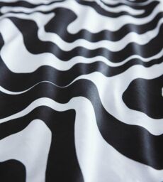 Portfolio Home Retro Waves Bedding Duvet Cover Quilt Set with Pillowcase in Black - Size: Single - thumbnail 2