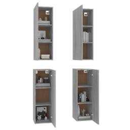 Berkfield Home TV Cabinets 4 pcs Grey Sonoma 30.5x30x90 cm Engineered Wood - thumbnail 4