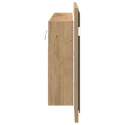 Berkfield Home LED Mirror Cabinet Artisan Oak 100x12x45 cm Engineered Wood in Brown - Size: 100 x 12 x 45 cm - thumbnail 7