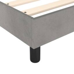 Berkfield Home Bed Frame without Mattress Light Grey Single Velvet (UK/IE/FI/NO only) - thumbnail 7