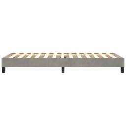 Berkfield Home Bed Frame without Mattress Light Grey Single Velvet (UK/IE/FI/NO only) - thumbnail 6