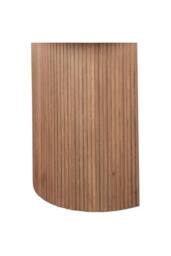 IH Design Upton Natural Marble & Wood Pedestal Console Table in Brown - thumbnail 8