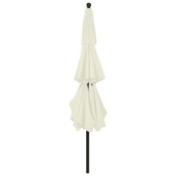Berkfield Home 3-Tier Parasol with Aluminium Pole Sand 3.5 m in Beige - thumbnail 4