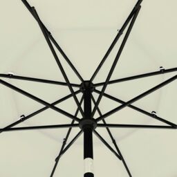 Berkfield Home 3-Tier Parasol with Aluminium Pole Sand 3.5 m in Beige - thumbnail 6