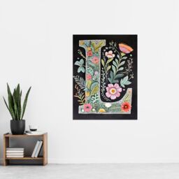 "Artery8 Women's Wall Art Print Letter L Watercolour Wildflowers Colourful Nature Floral Word Art For Her Poster - Size: W12"" x H16""" - thumbnail 4