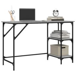 Berkfield Home Desk Grey Sonoma 120x50x75 cm Metal & Engineered Wood - Size: 120 x 50 x 75 cm - thumbnail 4