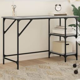 Berkfield Home Desk Grey Sonoma 120x50x75 cm Metal & Engineered Wood - Size: 120 x 50 x 75 cm