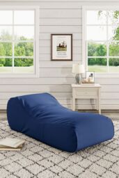 Dense Filling Comfy Polyester Lounger for Living Room in Blue - thumbnail 1