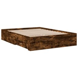Berkfield Home Bed Frame with Drawers without Mattress Smoked Oak 120x200 cm in Brown - Size: Small Double - thumbnail 6