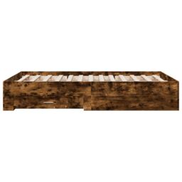 Berkfield Home Bed Frame with Drawers without Mattress Smoked Oak 120x200 cm in Brown - Size: Small Double - thumbnail 5