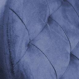 OHS Matte Velvet Round Ottoman Stool Storage Seat Footstool Tub in Navy - thumbnail 6