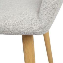Home Garden Direct Luciano Upholstered Armchair in Premium Textured Linen in Grey - thumbnail 8