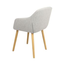 Home Garden Direct Luciano Upholstered Armchair in Premium Textured Linen in Grey - thumbnail 6