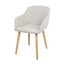 Home Garden Direct Luciano Upholstered Armchair in Premium Textured Linen in Grey - thumbnail 4