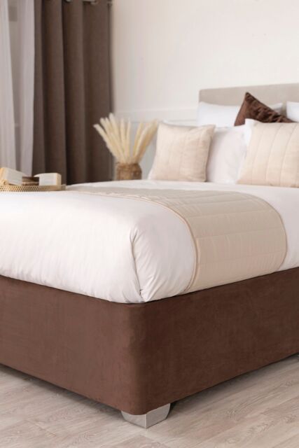 Belledorm Faux Suede Deep Base Wrap in Chocolate - Size: Super King - image 1