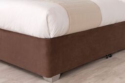 Belledorm Faux Suede Deep Base Wrap in Chocolate - Size: Super King - thumbnail 2