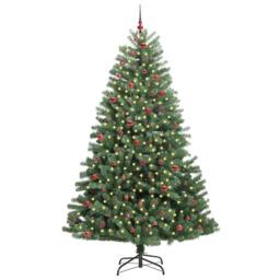 Berkfield Home Artificial Hinged Christmas Tree Green 270 cm PVC & Metal - thumbnail 2