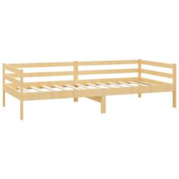 Berkfield Home Day Bed Solid Pinewood 90x200 cm in Light Brown - thumbnail 5