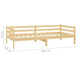 Berkfield Home Day Bed Solid Pinewood 90x200 cm in Light Brown - thumbnail 8