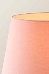 ValueLights Camden Polished Chrome Tripod Floor Lamp with Pink Tapered Lamp Shade in Pale Pink - thumbnail 4