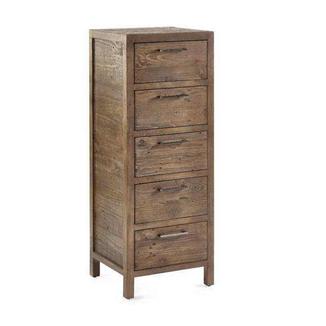 Cheshire Premium Legacy 5 Drawer Tallboy - Cashew in Beige - image 1