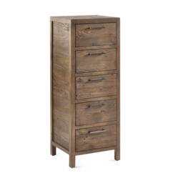 Cheshire Premium Legacy 5 Drawer Tallboy - Cashew in Beige - thumbnail 1